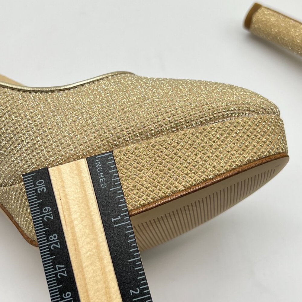 Michael Michael Kors Womens 7M Gold Chantal Platform Pumps Heels Shoes - Picture 14 of 15